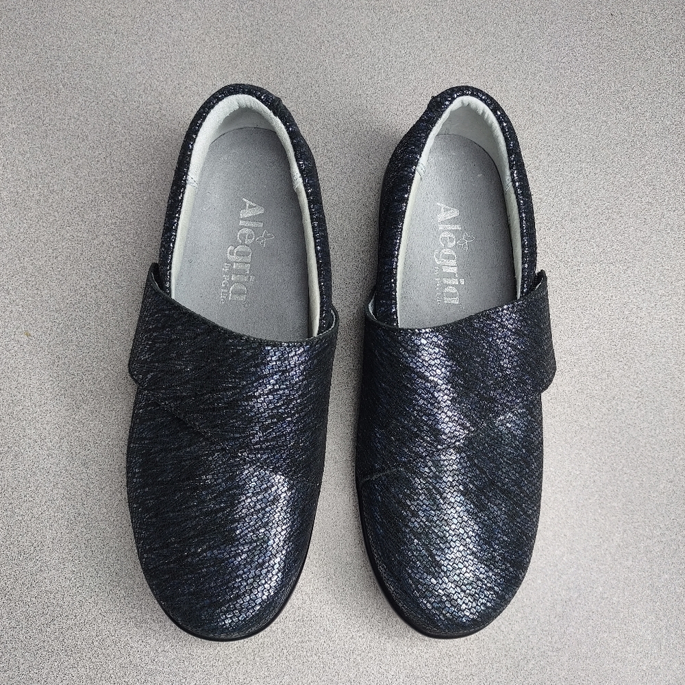 Alegria  Pewter Tread Lauryn Leather Slip-On Shoe - Women